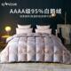 仙娥羽绒被95白鹅绒空调被羽绒夏被春秋被子冬季 保暖加厚夏季 被芯
