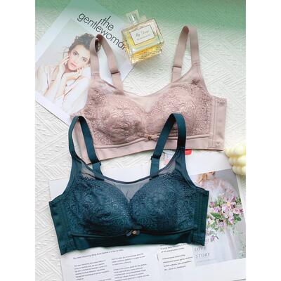 Gufei 28407乳胶棉丰胸小内衣女士超薄无线可调缩胸防膨胀文胸