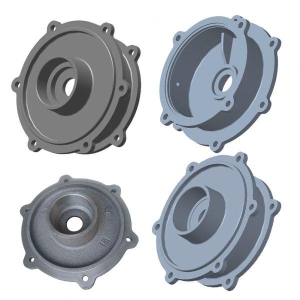 污水潜水电泵配件1.5-15KW油缸机封外壳中间座油缸盖铸铁中间盖