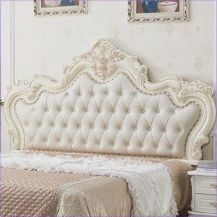 欧式床头板 软包床靠背1.8米法式床头烤漆公主床头新款床头板双人