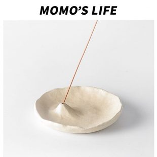 侘寂风线香香插家用复古中式 檀香高级创意喷点底座托盘中古摆件