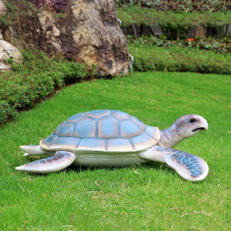 海洋生物玻璃钢发光雕塑花园海星珊瑚仿真大海龟摆件楼盘装饰小品