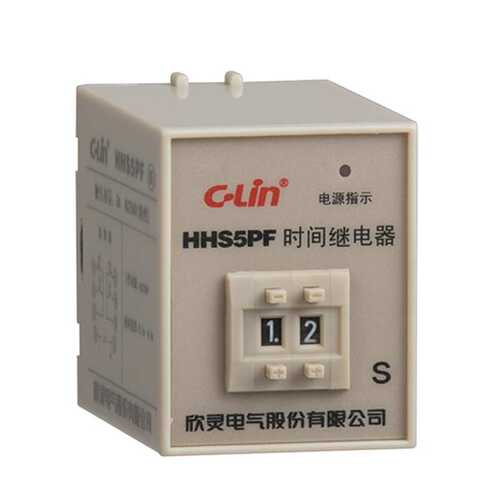 欣灵HHS5PF两位断电延时继电器数字式时间继电器