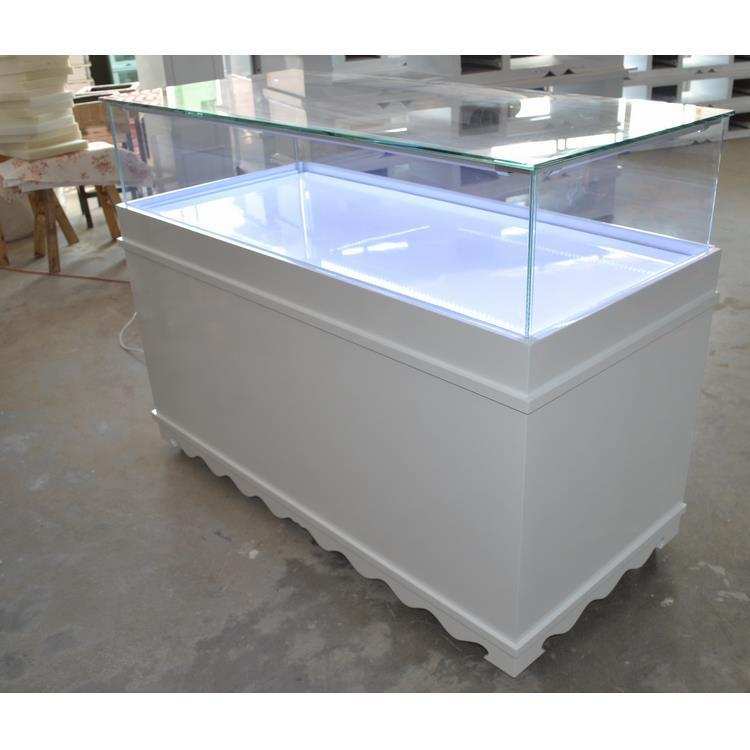 饰品柜玉器展示柜台玻璃展柜陈列柜中岛柜欧式简约珠宝展示柜