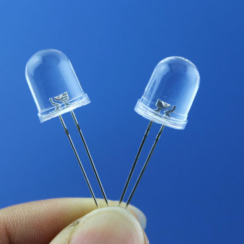 亮卓红越微LED灯珠厂家直销直插LMED10MZBN白发高多色发光现货
