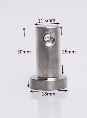 304不锈钢带孔销轴平头销钉轴圆柱销子定位销GB882加大加长定制