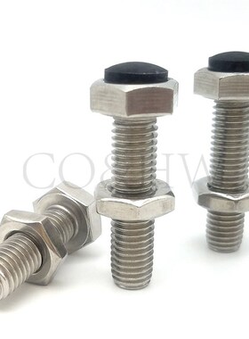 SUSRTH3/4/5带聚氨酯止动螺栓型R型挡块不锈钢限位螺栓TDC26