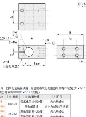 底座用支架无法兰型CLHB CLHNM CLHBM CLHAM CLHS CLHB20 CLHBM30
