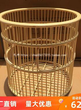 XI3藤竹编酒店毛巾筐卫生收间E布草篮竹篮脏衣筐纳筐F7588HT8手工