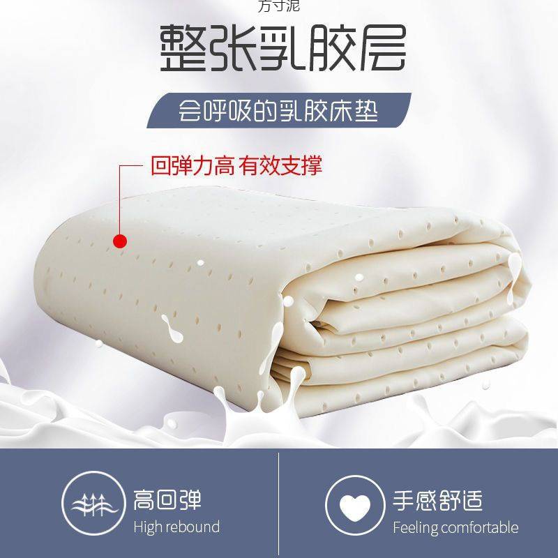 乳胶床垫子家用睡垫1.8米加厚宿舍出租房榻榻米1.5米海绵垫被床褥