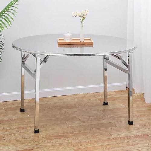 不QBQ锈钢折叠餐桌形家用吃饭桌摊摆桌商圆用饭店烧桌烤摆摊大排