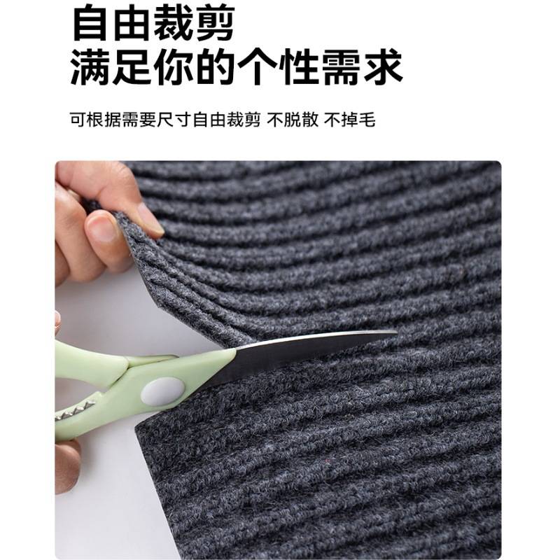 双条纹地垫浴室卫生间吸水防滑垫子入户进门耐脏走廊垫商用迎宾全