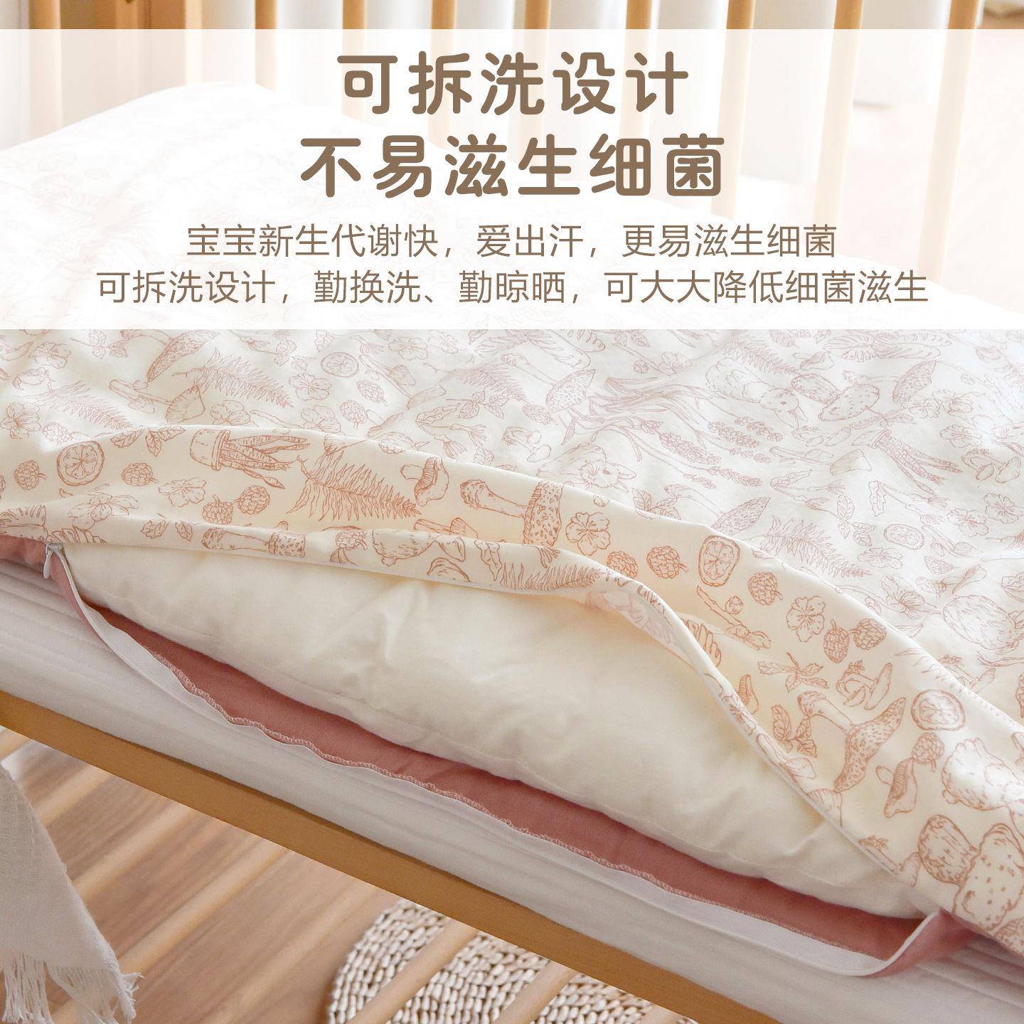 新生睡婴儿纯YTA棉褥子儿宝宝秋冬加厚棉花床褥被幼园儿童午铺床