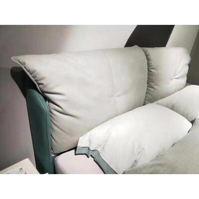 意式极简技APF布约艺床实主卧简双人床木可拆洗科小户型软包床