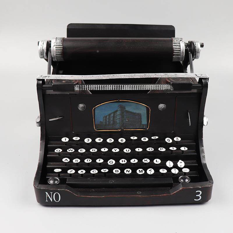 老打字式铁机模型手工艺酒吧书店橱窗怀旧830老物件件摄影道具摆