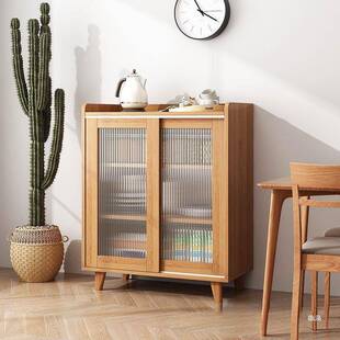 实木色餐边TZR柜小户型橱柜柜纳柜家厨房储物客厅阳用台茶水收柜