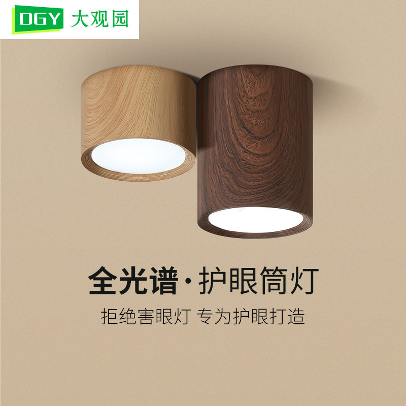 LED明装筒灯客厅天花灯玄关过道灯全光谱护眼客厅无主灯照明L335