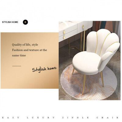 家用轻奢化妆甲椅子卧室宿舍舒适久坐桌靠书背椅子网红美QHB梳妆