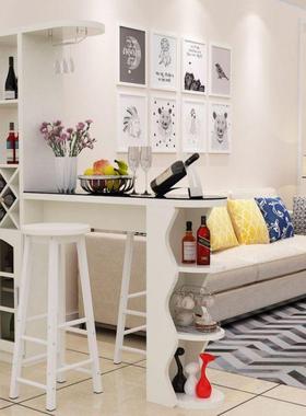 吧桌家用吧台桌墙酒柜客厅吧台餐台厅隔断柜吧台酒柜NFM靠小轻吧台奢