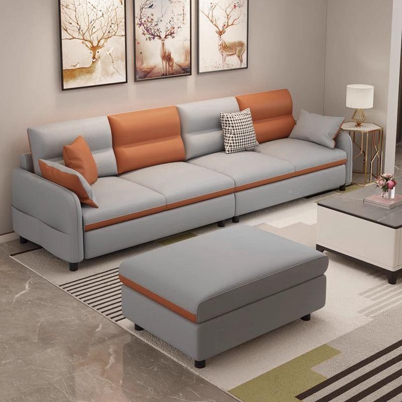 意式布艺沙发客厅用直家排小户型出屋现代简科约租猫抓皮技PUB布