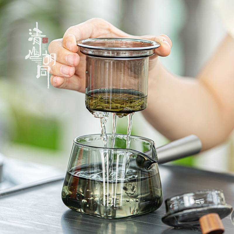 电陶炉温茶炉玻璃茶壶养生侧把壶电加热保温暖茶器煮茶普洱煮茶器