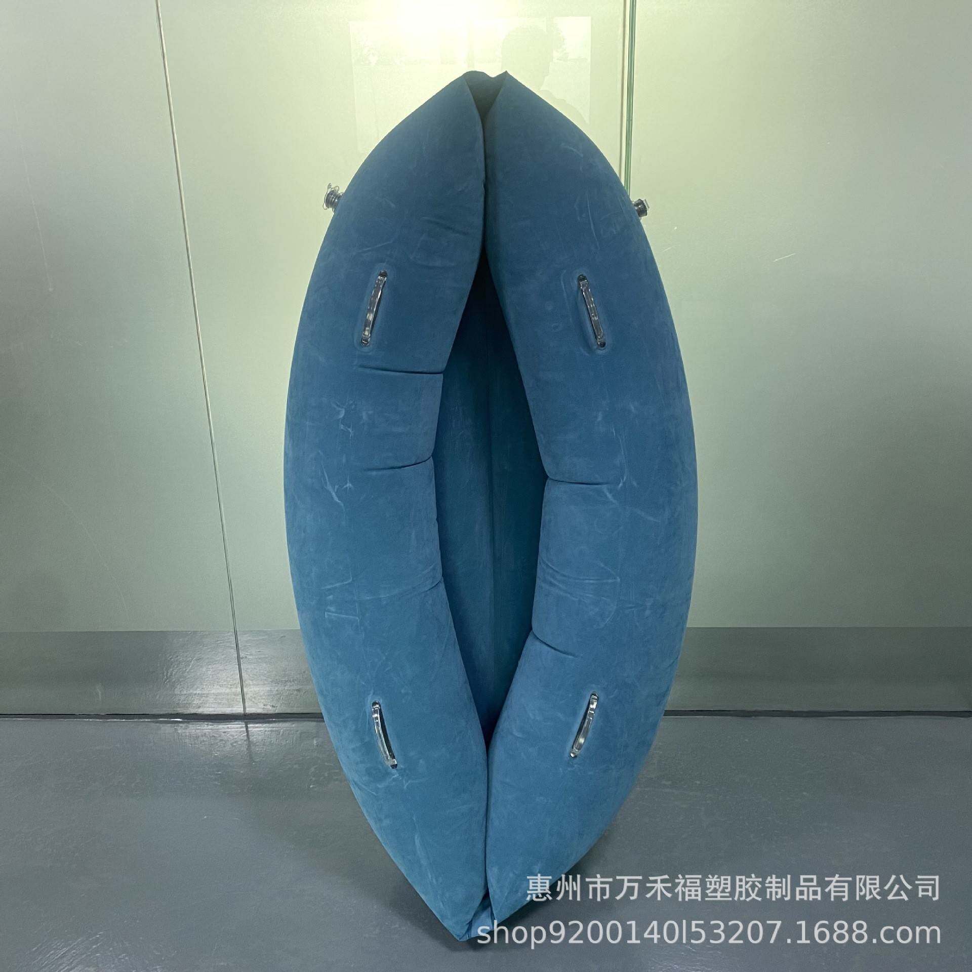 现货PVC充气懒人沙发贵妃椅 居家休闲座椅植绒单人沙发充气摇摇椅