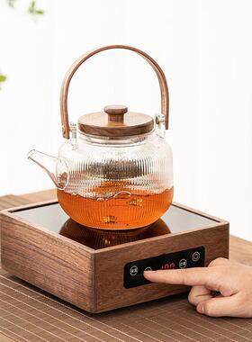 烧胡木HTMDTL20电电陶炉煮茶器自动断家用养生蒸煮玻璃桃水壶小型