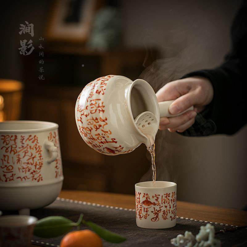 陶瓷罐罐茶壶围炉煮茶炉装套具家用户外酒精炉ZCL-2503烧水煮壶茶