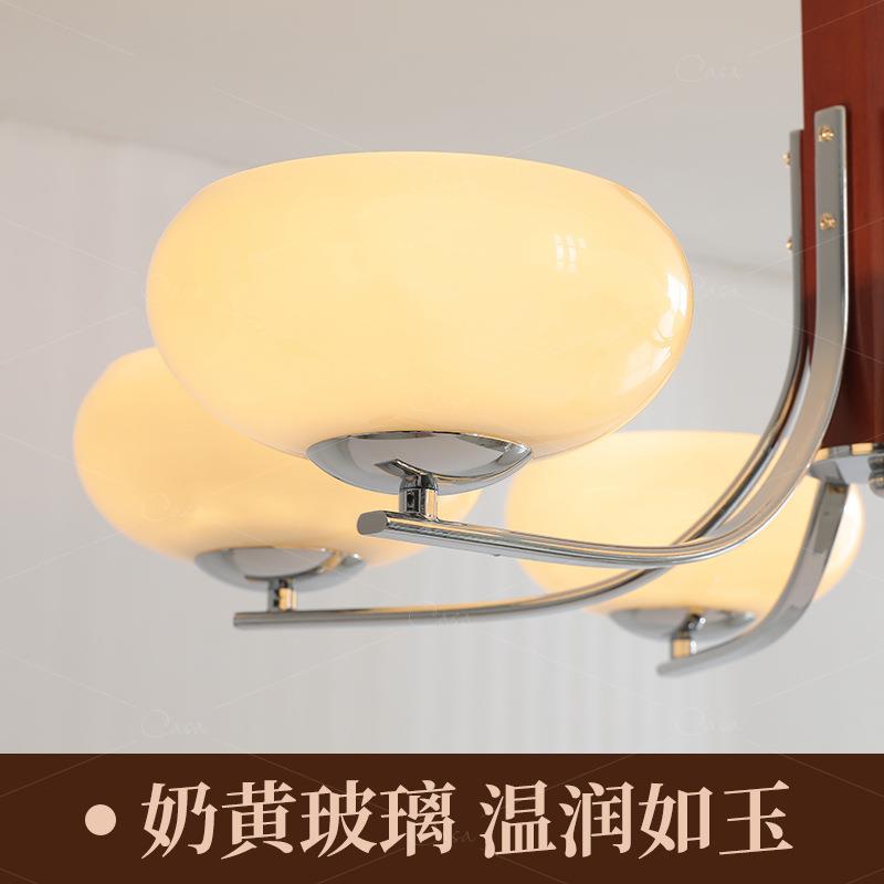 法式卧中古吊客548厅奶灯油风轻奢复古设计师柿子室餐厅创意灯具