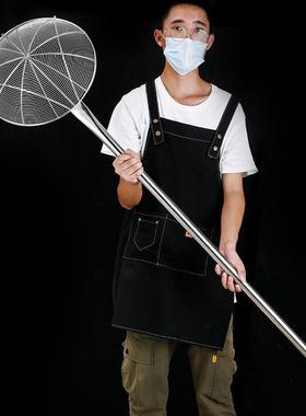 ali-6776不锈钢长柄大漏勺笊篱滤加厚线漏油炸捞炸篱大商网用超大