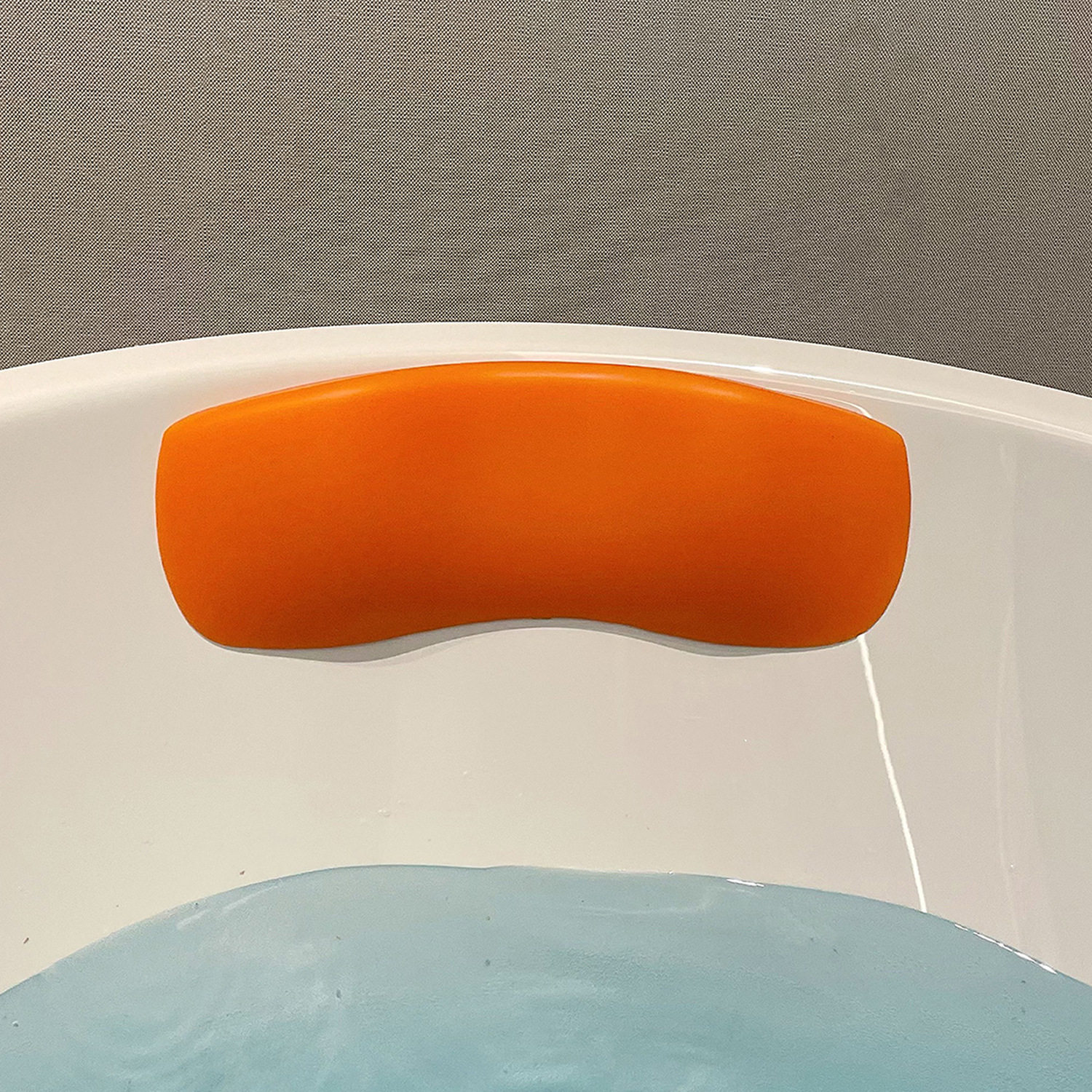 浴缸枕头防水配件浴盆带吸盘通用颈部弹性按摩背靠枕