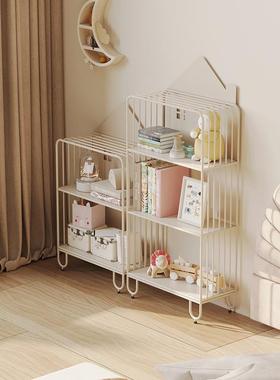 I1XXR儿童书架置厅物落地客创架意书柜简易卧头室床铁艺小型移动