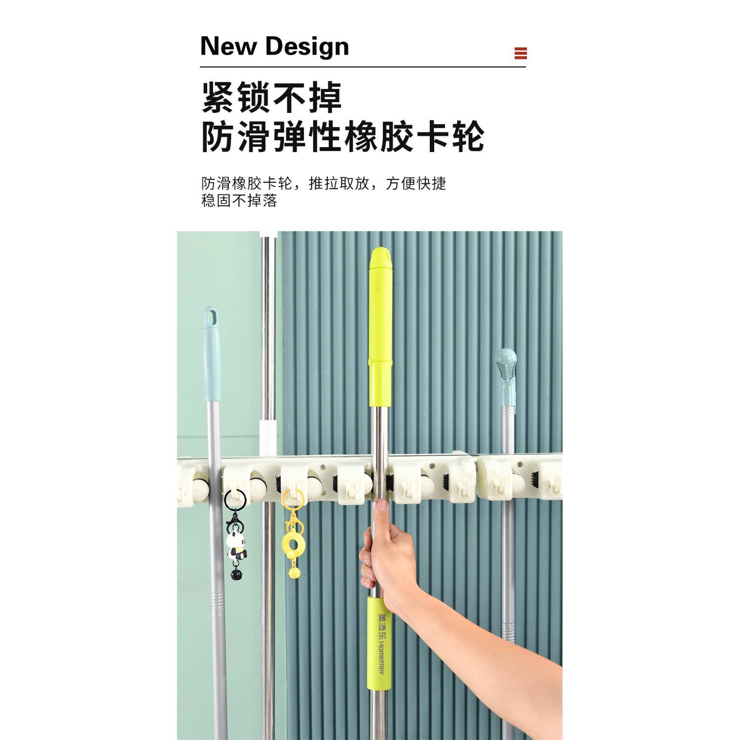 锈钢式拖把架商用可移动拖把架免孔拖把架不QAH落地拖把架工厂打