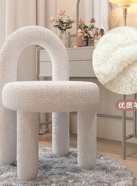 网计红化妆椅美甲凳奶油台梳风设师现QIV代简约卧室家用轻奢妆凳