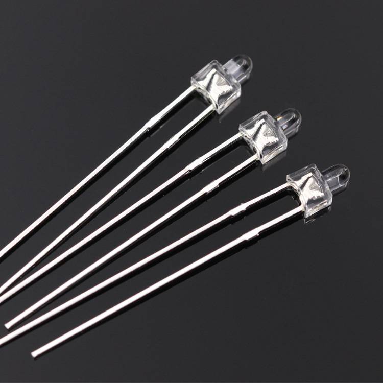 2mm奶嘴型直插发光二极管  F2透明红绿蓝白光长脚LED灯珠厂家直销