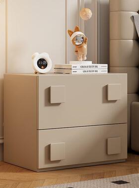 奶油风实木床头PEJ柜大多功能落地组合柜网红客物厅卡门柜斗容量