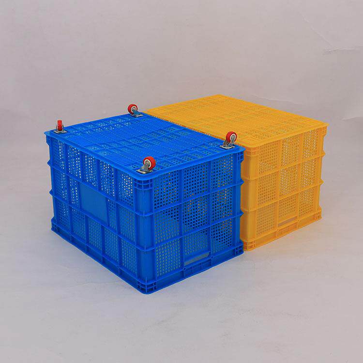 塑BBM料周转中筐带轮塑厚加大号带轮料筐配万向轮子塑胶转收枘服