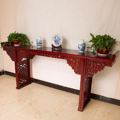 玄关台靠墙桌实木摆件中式条案仿古中堂六件套门厅柜条几简约现代