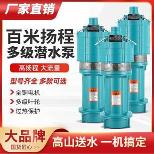 QD多级抽水泵家用220v清水泵高扬程小老鼠水泵高压农用灌溉潜水泵