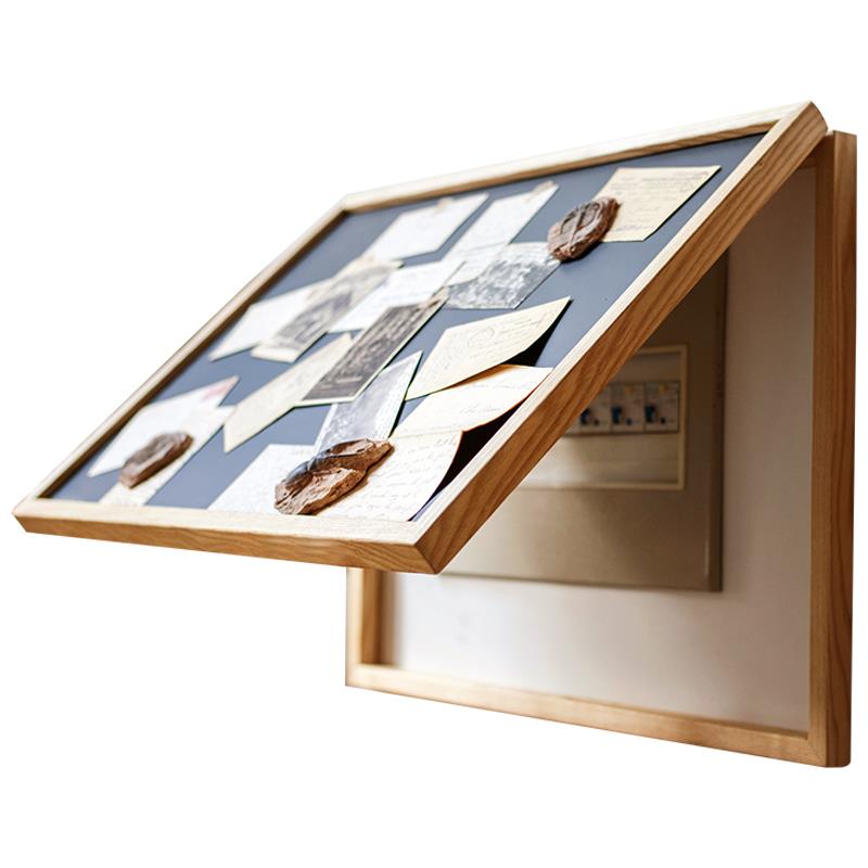 电表箱装饰画黑板吸铁磁性留言板免打孔遮挡配电箱电闸盖画框