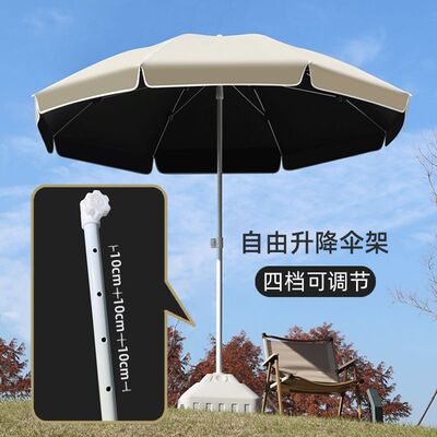 升级黑胶遮阳伞户外庭院伞商用摆地摊太阳伞加倍防晒摆摊雨伞上门