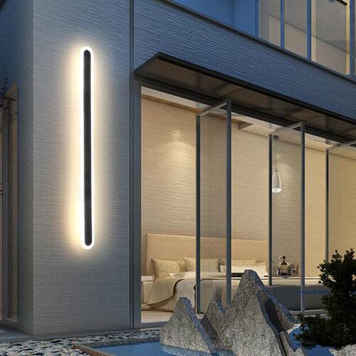 户外壁灯防水别墅庭院洗墙灯led长条灯极简线条灯室外简约现代灯