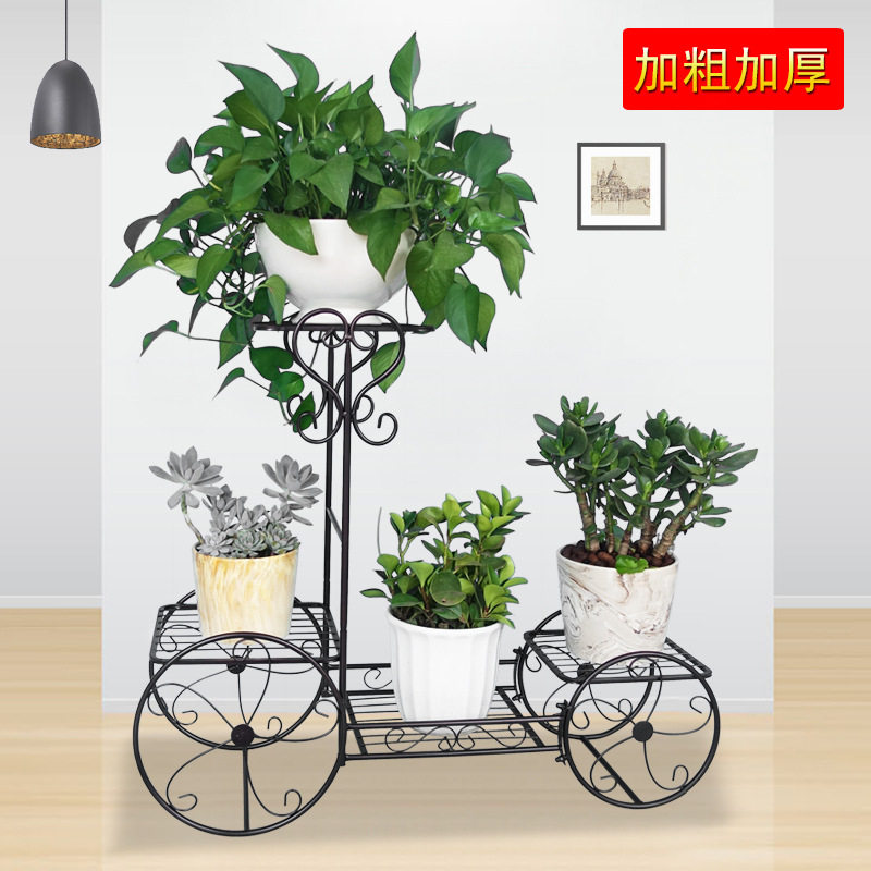欧式铁艺花架置物架落地式家用花架子多层室内客厅吊兰绿萝花盆架