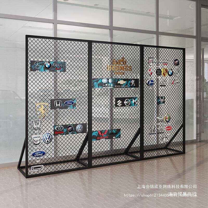 架铁丝网展示架网架立式网格屏风隔断落地铁饰品4S店活动会展菱形