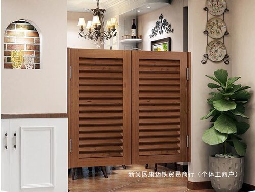 开门走廊门栅栏门酒吧百叶门实木半截对半腰隔断吧台门门牛仔木塑