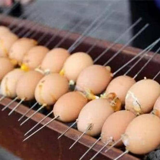 不锈钢烧烤圆签商用加粗大肉串打包外卖烤肉工具手把串夜市路边摊