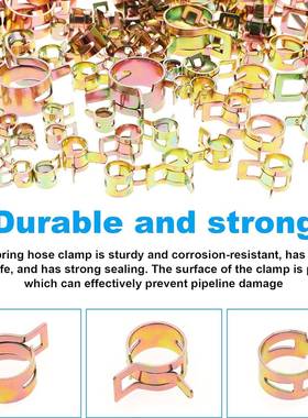 跨境  260PCS 盒装 12种尺寸 镀彩锌弹簧卡箍喉箍软管夹6-25mm