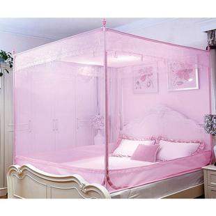 A6L蚊帐1.5米三开门方顶拉链防摔双人家用1.8m床蒙古包公主风