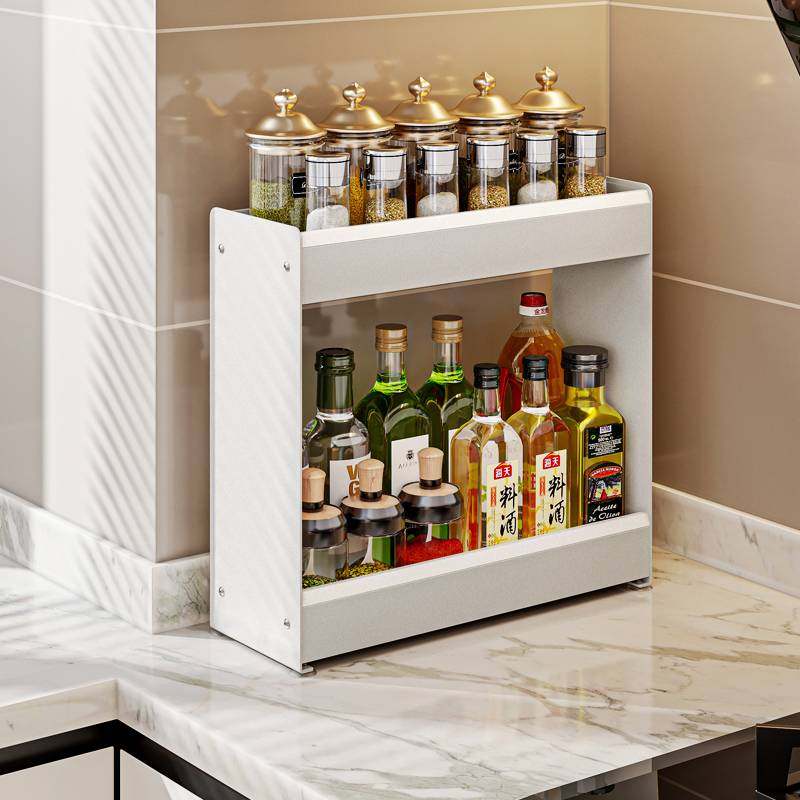 新款厨房调料置物架台面式窄款小尺寸佐料架酱油醋调味瓶收纳架子