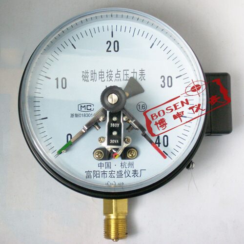 YXC-150磁助式电接点压力表硫化机橡胶机压力表40MPA压力控制器